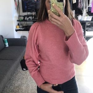 Puff shoulder sweater